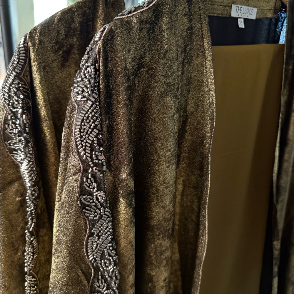 The Luxe Velvet Kimono with Beaded Sleeves